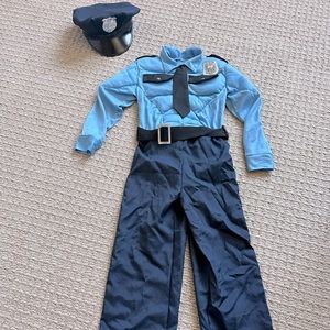 Police Officer Costume Children’s Size small (8). Includes hat.